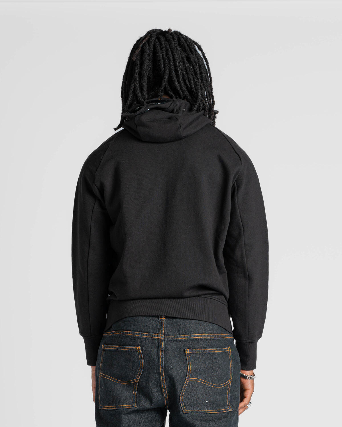 C.P. Company DIAGONAL RAISED FLEECE GOGGLE ZIPPED HOODED